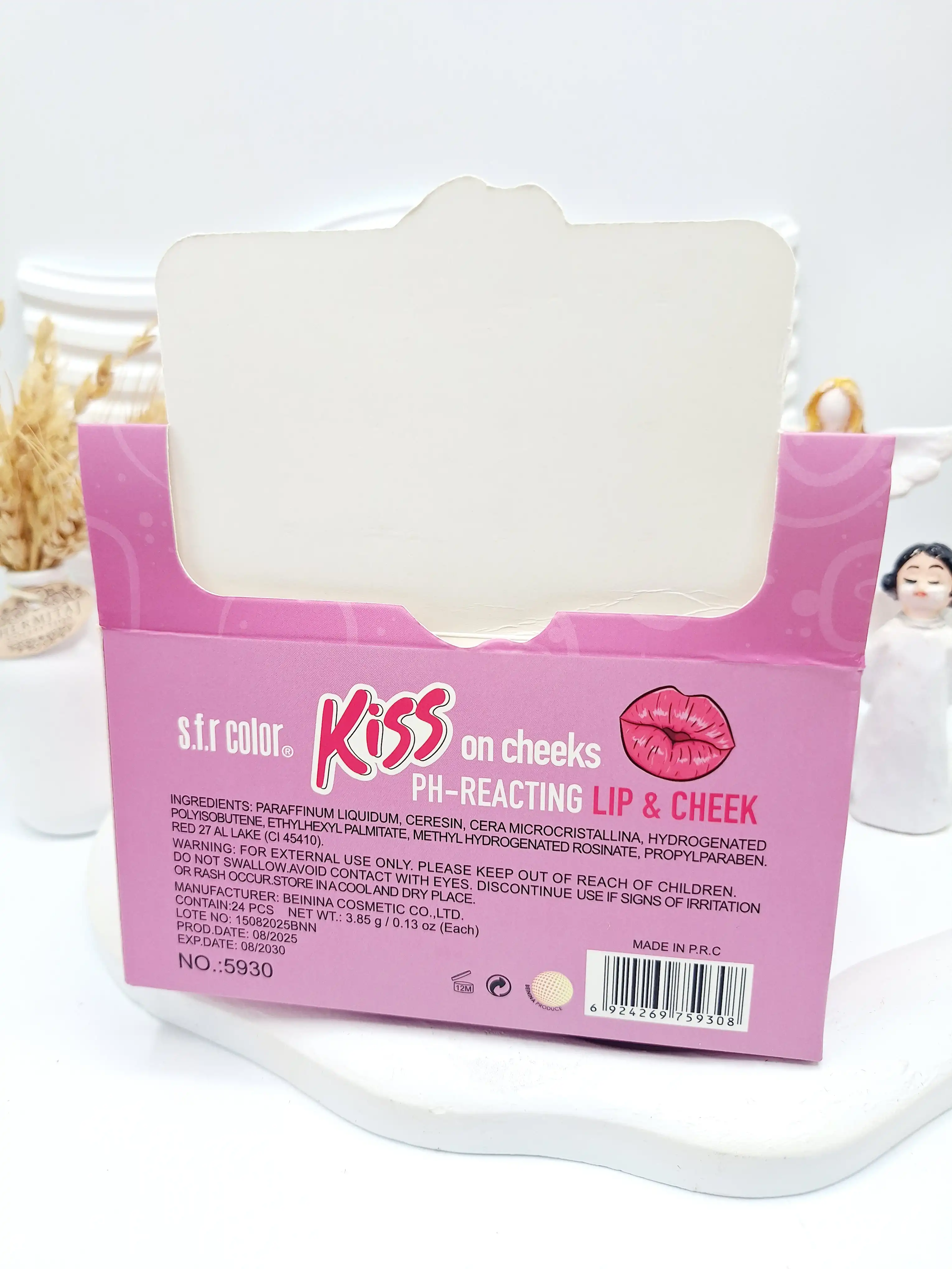 رژ لب و رژگونه استیکی حرارتی شاین دار اس اف آر کالر s.f.r color  کد 5930